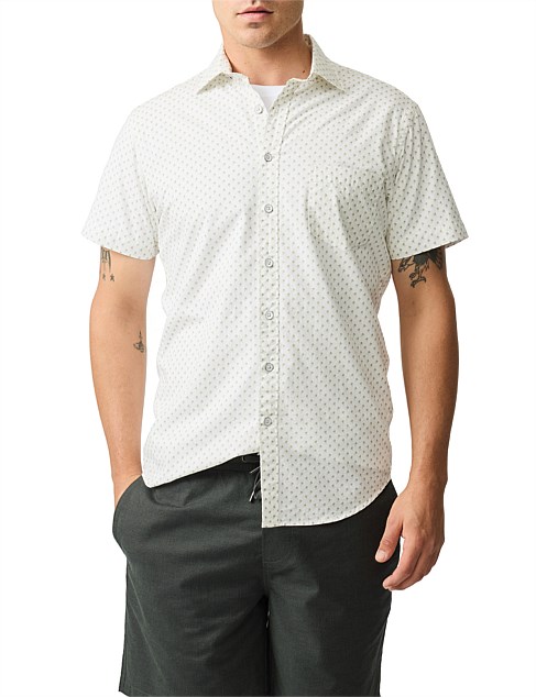 GLENBURN SHORT SLEEVE SPORTS FIT SHIRT - FOREST