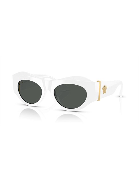 Irregular WHITE DARK GRAY Sunglasses