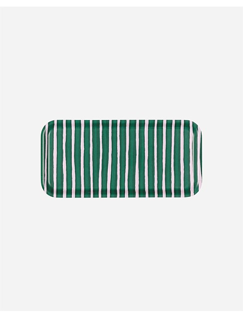 Piccolo tray green/pink 13.5x27.5cm