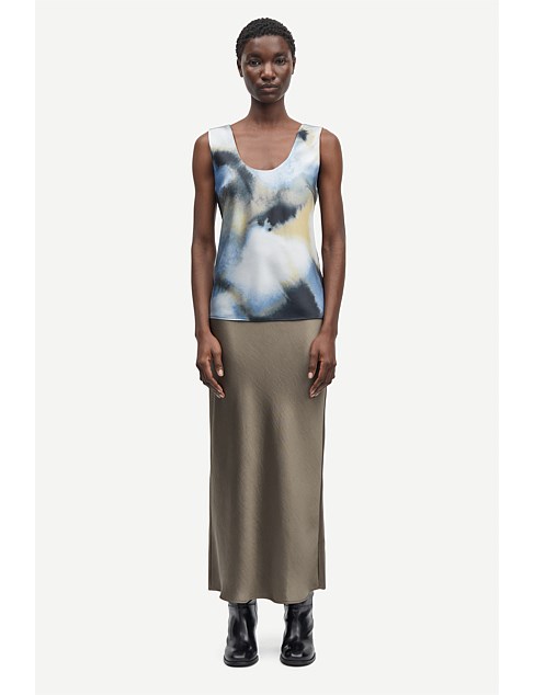 SAAGNETA SLIP MIDI SKIRT