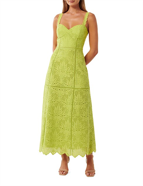 ALESSANDRA BRODERIE MIDI DRESS