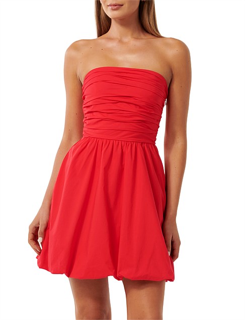 PHOEBE STRAPLESS BUBBLE HEM MINI DRESS