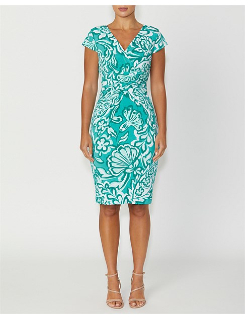 EMELYNN FLORAL JERSEY DRESS