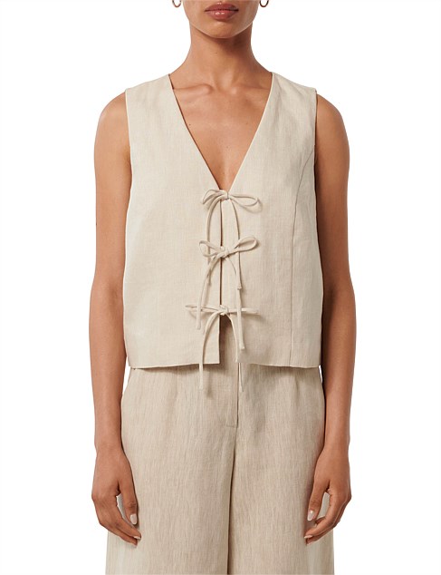 ERIN PETITE TIE FRONT WAISTCOAT