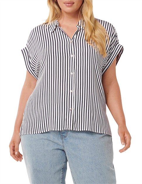 RHEA CURVE STRIPED SHIRT