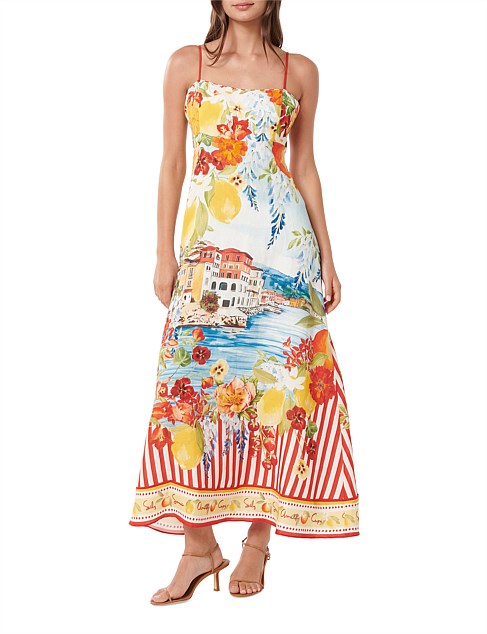 SICILIA PRINTED MIDI DRESS