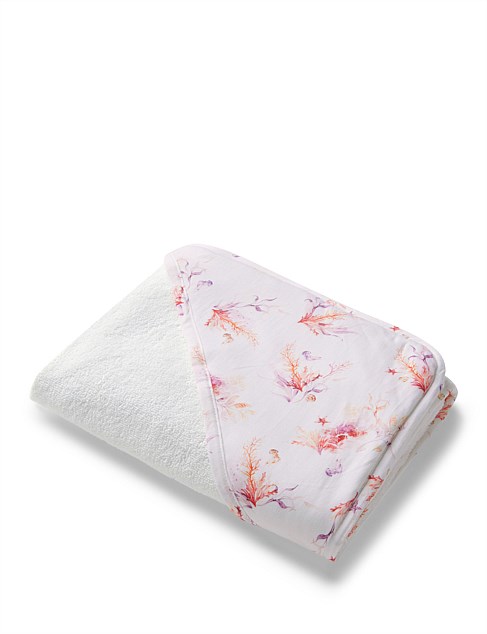 Coral Organic Hooded Baby Towel