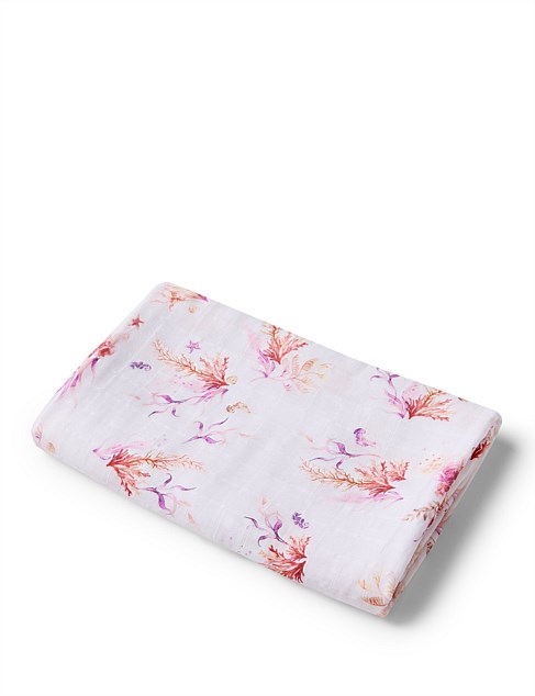 Coral Organic Muslin Wrap