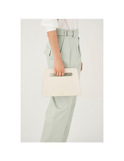 oroton anna large zip clutch