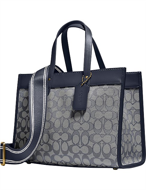 field tote in signature jacquard with coach branding