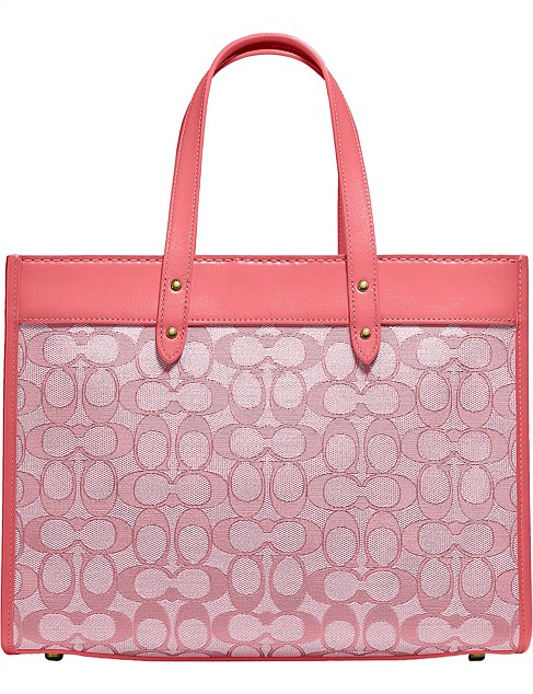 field tote 30 in signature jacquard