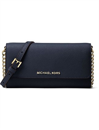 michael kors jet set travel saffiano leather chain wallet