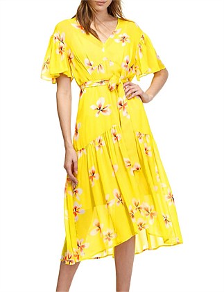 country road yellow dress