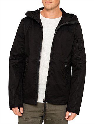 batt hooded overshirt