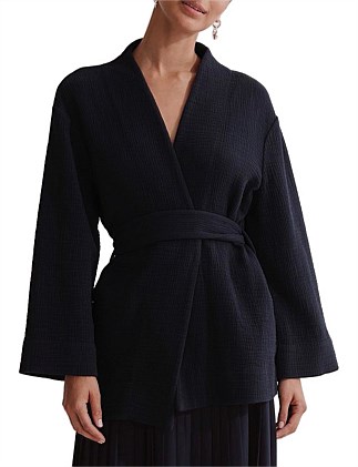 country road textured wrap jacket