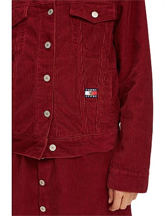 tommy jeans corduroy crest trucker jacket