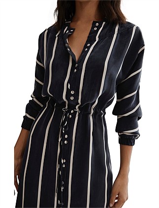 Women Stripe Shirt  Dress 