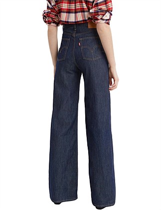 levi's ribcage wide leg jeans blue