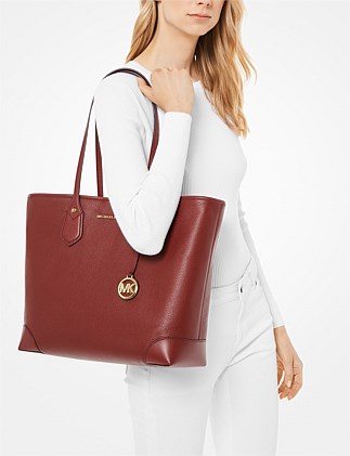 michael kors eva large pebbled leather tote bag