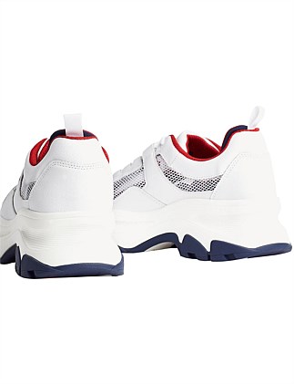 tommy hilfiger recycled mesh flatform shoe