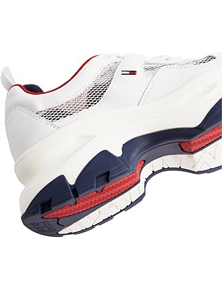 tommy hilfiger recycled mesh flatform shoe