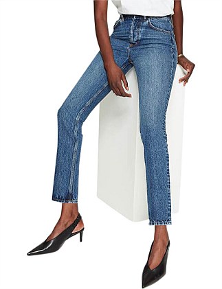 Anine Bing Sonya Straight Leg Raw Hem Jeans deals