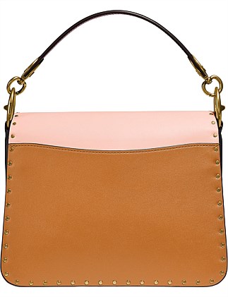 coach beat shoulder bag in colorblock with rivets