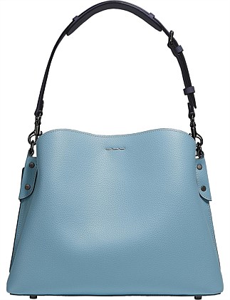 willow colorblock leather shoulder bag