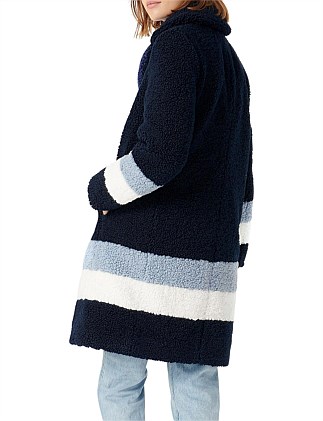 J. Crew store Colorblock Teddy Sherpa Coat