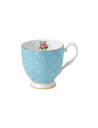 Polka Blue Vintage Mug