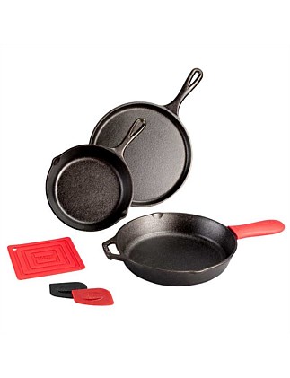 Essential Cast Iron 6 Piece Frypan Set