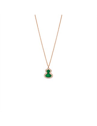 Petite Wulu necklac with diamonds and jade