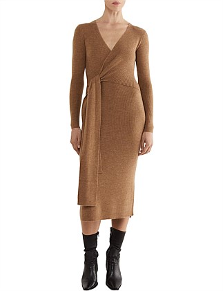 ELLE WRAP KNIT DRESS