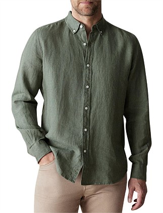 Tailored Fit Delave Linen Long Sleeve Shirt