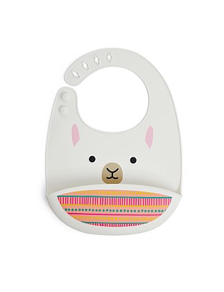 Luna Llama Zoo Fold & Go Silicone Bib