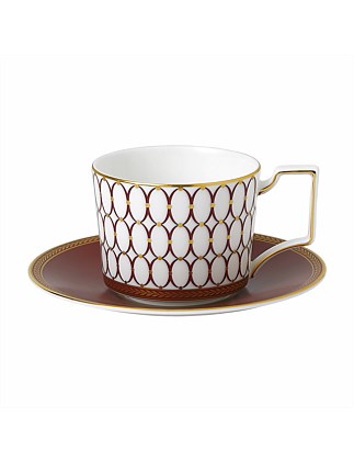 Renaissance Red Teacup & Saucer 220ml