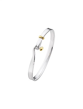 TORUN SILVER AND GOLD BANGLE MEDIUM