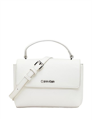 calvin klein flap mini bag top handle