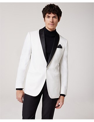 Slim Textured Detachable Shawl Collar Tuxedo