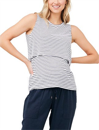 STRIPE NURSING TANK