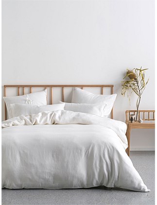 WASHED LINEN KING QUILT COVER SET