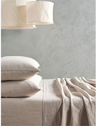 WASHED LINEN QUEEN SHEET SET