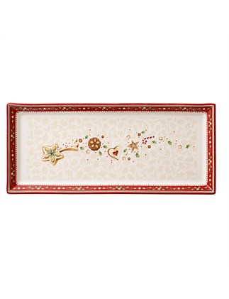 Winter Bakery Delight Rectangular Cake Plate