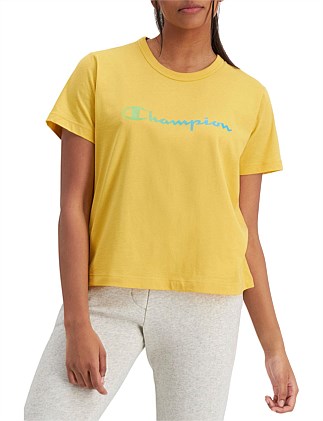 yellow champion t shirt women's