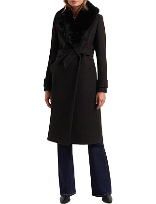 NORA FUR COLLAR COAT