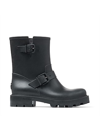 designer black biker boots