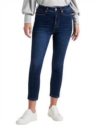 BELLA CROPPED HIGH RISE SPLIT HEM JEAN