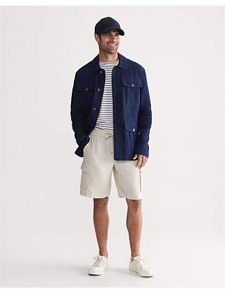 LINEN CARGO SHORT