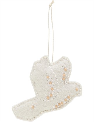 10CM Dove Embroidered Ornament