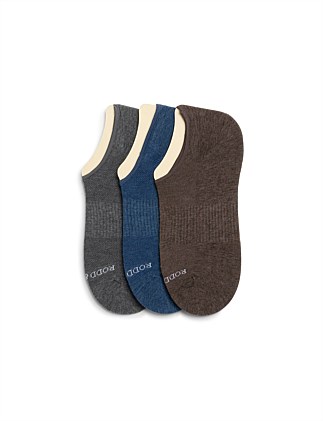 EDGECUMBE NO-SHOW THREE PACK SOCK